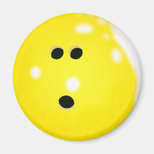 Bowling Ball (geel) Magnet