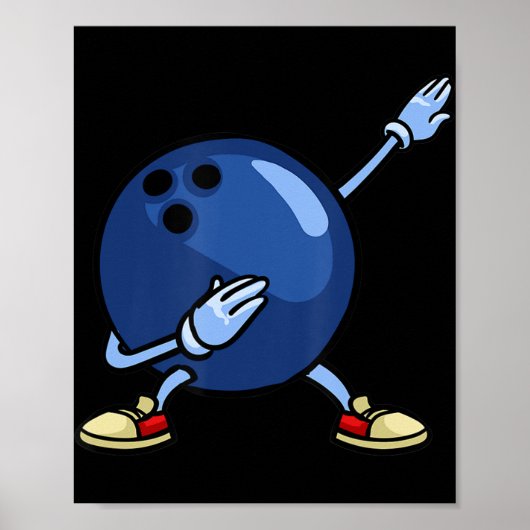 Bowling Ball Gift Pin Mannen Vrouwen Kinderen Jong Poster (Voorkant)