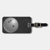 Bowling Ball Gray Bagagelabel (Voorkant horizontaal)