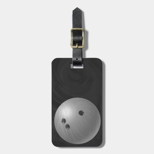Bowling Ball Gray Bagagelabel (Voorkant verticaal)