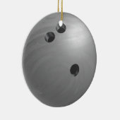 Bowling Ball Gray Keramisch Ornament (Rechts)