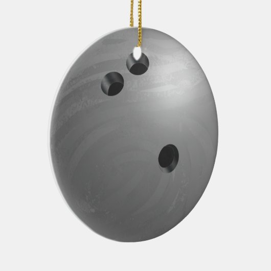 Bowling Ball Gray Keramisch Ornament (Rechts)