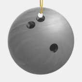 Bowling Ball Gray Keramisch Ornament (Voorkant)