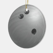 Bowling Ball Gray Keramisch Ornament (Links)