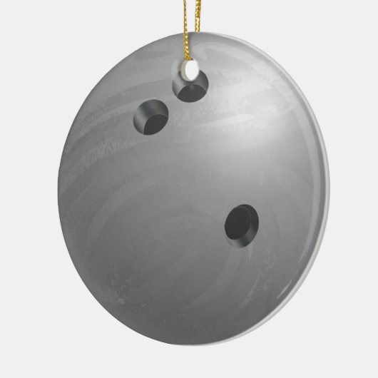 Bowling Ball Gray Keramisch Ornament (Links)