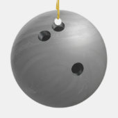 Bowling Ball Gray Keramisch Ornament (Achterkant)