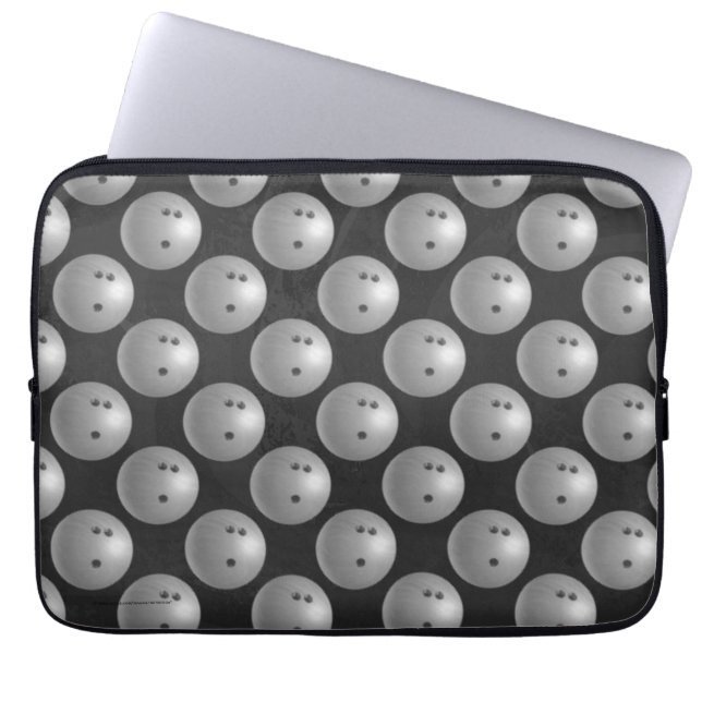 Bowling Ball Gray Laptop Sleeve (Voorkant)