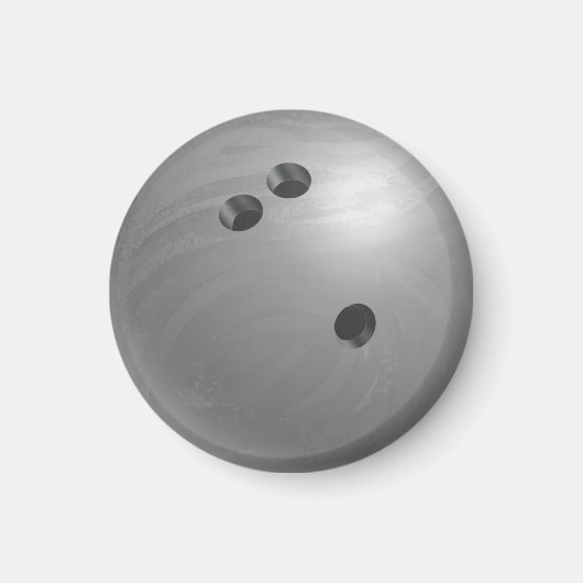 Bowling Ball Gray Magneet (Voorkant)