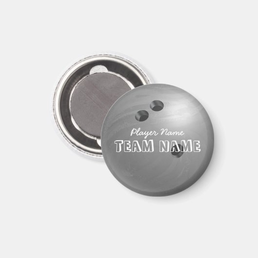Bowling Ball Gray Magneet (Voorkant / Achterkant)