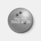 Bowling Ball Gray Magneet (Voorkant)