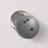 Bowling Ball Gray Ronde Button 3,2 Cm (Voorkant /achterkant)