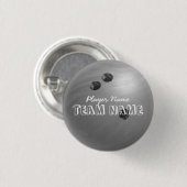 Bowling Ball Gray Ronde Button 3,2 Cm (Voorkant /achterkant)