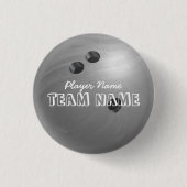 Bowling Ball Gray Ronde Button 3,2 Cm (Voorkant)