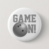 Bowling Ball Gray Ronde Button 5,7 Cm (Voorkant)