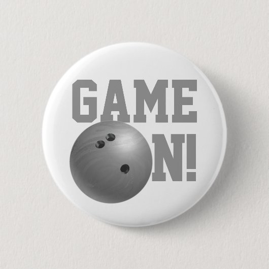 Bowling Ball Gray Ronde Button 5,7 Cm (Voorkant)