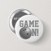 Bowling Ball Gray Ronde Button 5,7 Cm (Voorkant /achterkant)