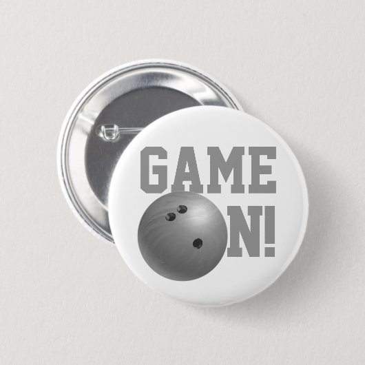 Bowling Ball Gray Ronde Button 5,7 Cm (Voorkant /achterkant)