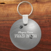 Bowling Ball Gray Sleutelhanger (Voorkant)