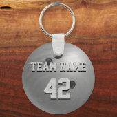 Bowling Ball Gray Sleutelhanger (Voorkant)