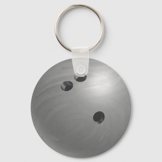 Bowling Ball Gray Sleutelhanger (Voorkant)