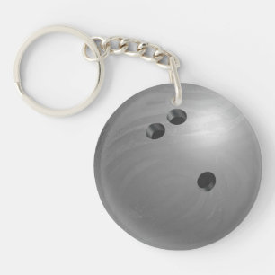 Bowling Ball Gray Sleutelhanger