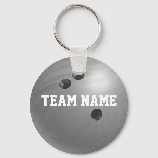Bowling Ball Gray Sleutelhanger (Voorkant)