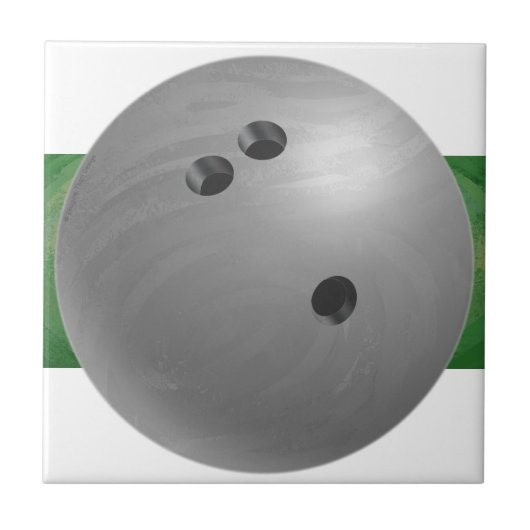 Bowling Ball Gray Tegeltje (Voorkant)