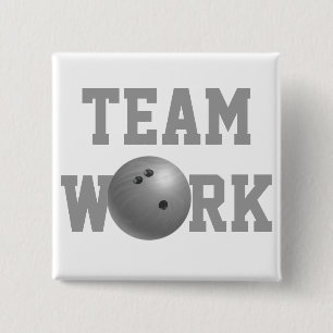 Bowling Ball Gray Vierkante Button 5,1 Cm