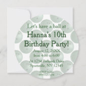 Bowling Ball Green Party uitnodiging (Achterkant)