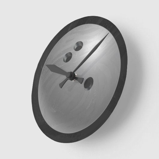 Bowling Ball Grey Ronde Klok (Hoek)