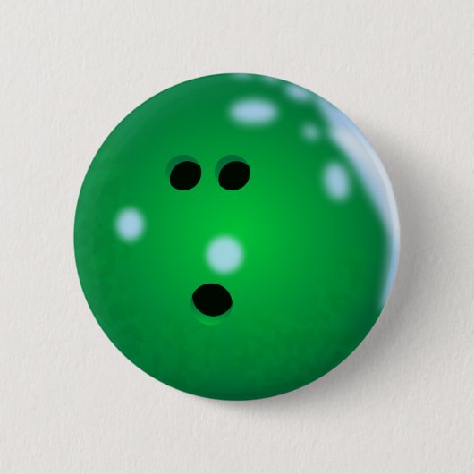 Bowling Ball (groen) Ronde Button 5,7 Cm (Voorkant)