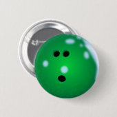 Bowling Ball (groen) Ronde Button 5,7 Cm (Voorkant /achterkant)