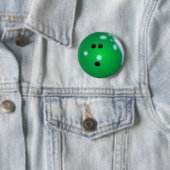 Bowling Ball (groen) Ronde Button 5,7 Cm (In situ)