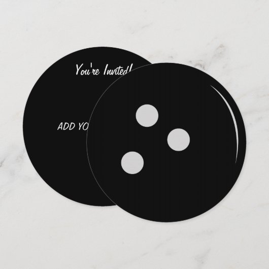 Bowling Ball Kaart (Voorkant / Achterkant)