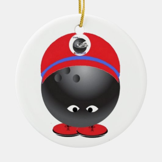 Bowling Ball Keramisch Ornament (Voorkant)