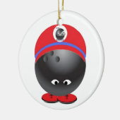Bowling Ball Keramisch Ornament (Links)
