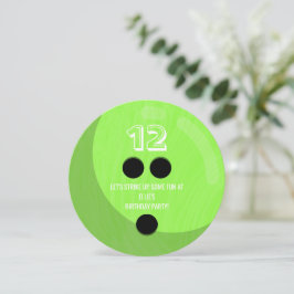Bowling Ball | Kinderen van Birthday | Neon Green Kaart