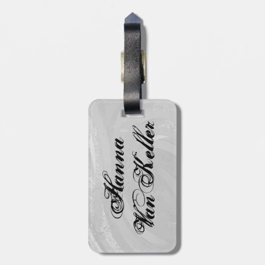 Bowling Ball Koe Grey Bagagelabel (Achterkant verticaal)