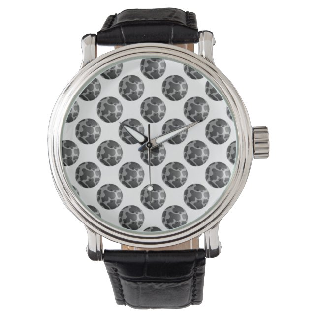 Bowling Ball Koe Grey Horloge (Voorkant)