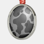 Bowling Ball Koe Grey Metalen Ornament (Links)