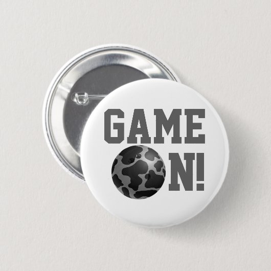 Bowling Ball Koe Grey Ronde Button 5,7 Cm (Voorkant /achterkant)