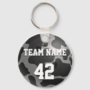 Bowling Ball Koe Grey Sleutelhanger