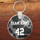 Bowling Ball Koe Grey Sleutelhanger (Voorkant)