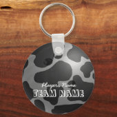 Bowling Ball Koe Grey Sleutelhanger (Voorkant)