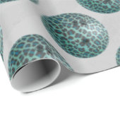 Bowling Ball Leopard Blauwgroen Cadeaupapier (Rol Hoek)