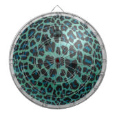 Bowling Ball Leopard Blauwgroen Dartbord (Voorkant)
