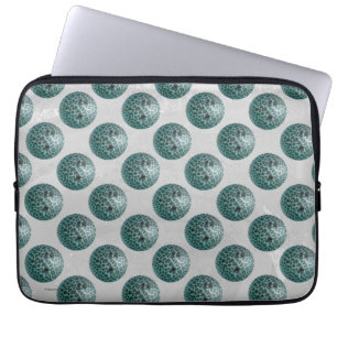 Bowling Ball Leopard Blauwgroen Laptop Sleeve