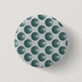 Bowling Ball Leopard Blauwgroen Ronde Button 3,2 Cm (Voorkant)