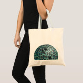 Bowling Ball Leopard Blauwgroen Tote Bag (Voorkant (product))