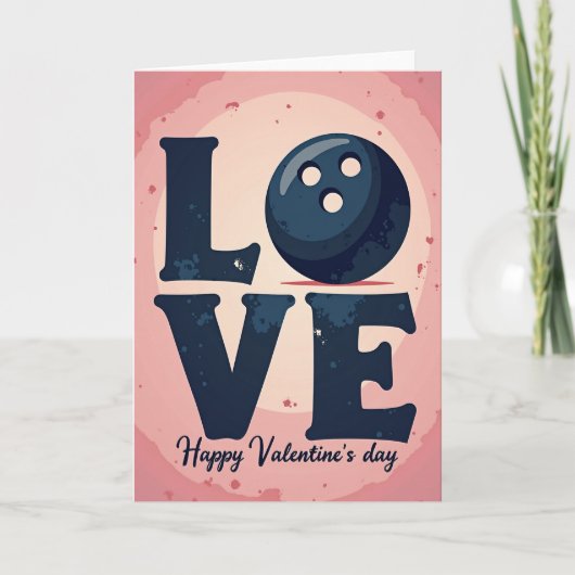 Bowling Ball Love Card Kaart (Voorkant)